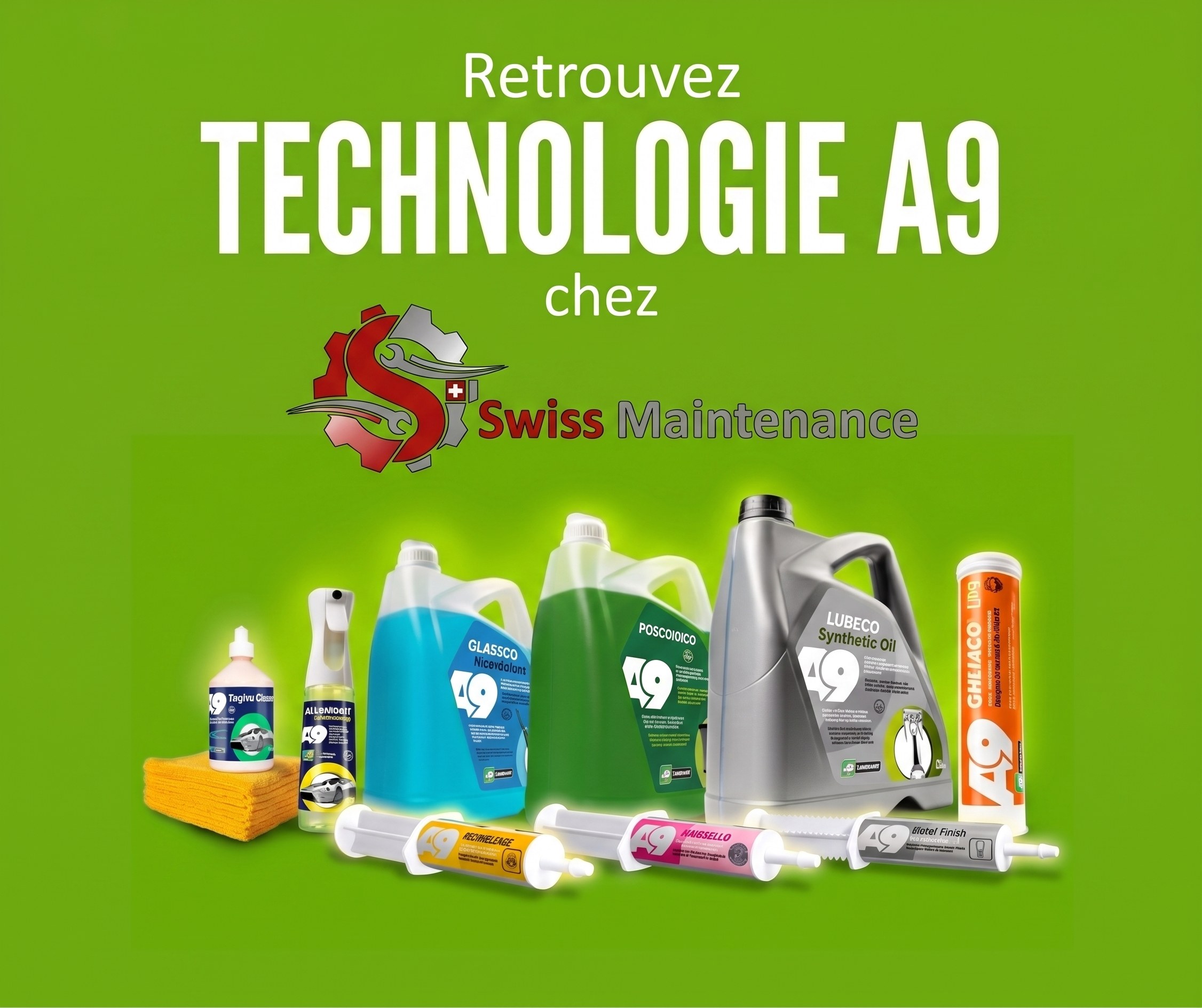Retrouvez la Technologie A9 chez Swiss Maintenance — gamme de produits A9