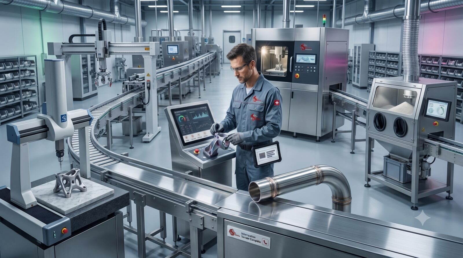 Swiss Maintenance — Vue d'ensemble de l'atelier industriel